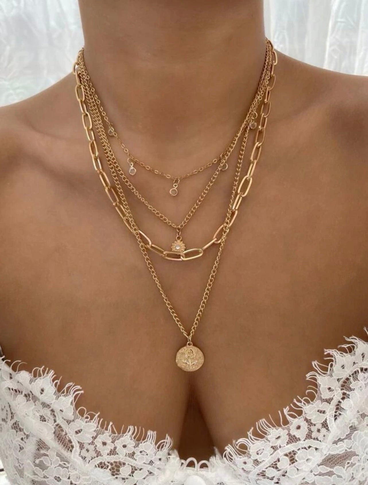 Roses are gold necklace