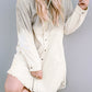 Gray Gradient Long Sleeve Button Up Raw Hem Denim Dress