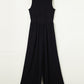 Black Cinched Waist Sleeveless Wide Leg Jumpsuit