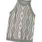 Laurel Green Western Tribal Aztec Pattern Knit Sweater Tank