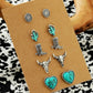 Set of 5 western earrings