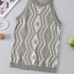 Laurel Green Western Tribal Aztec Pattern Knit Sweater Tank