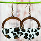 Leopard cowgirl earrings