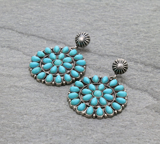 Siena Turquoise Concho Earrings