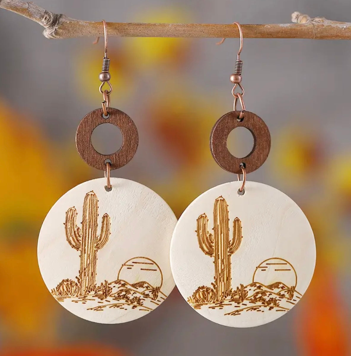 Cactus nights earrings