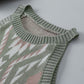 Laurel Green Western Tribal Aztec Pattern Knit Sweater Tank