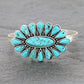 Flower Cuff Turquoise Bracelet