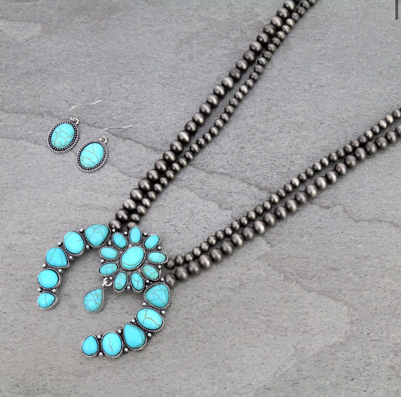 Erindale Turquoise Squash Blossom Necklace