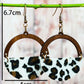 Leopard cowgirl earrings