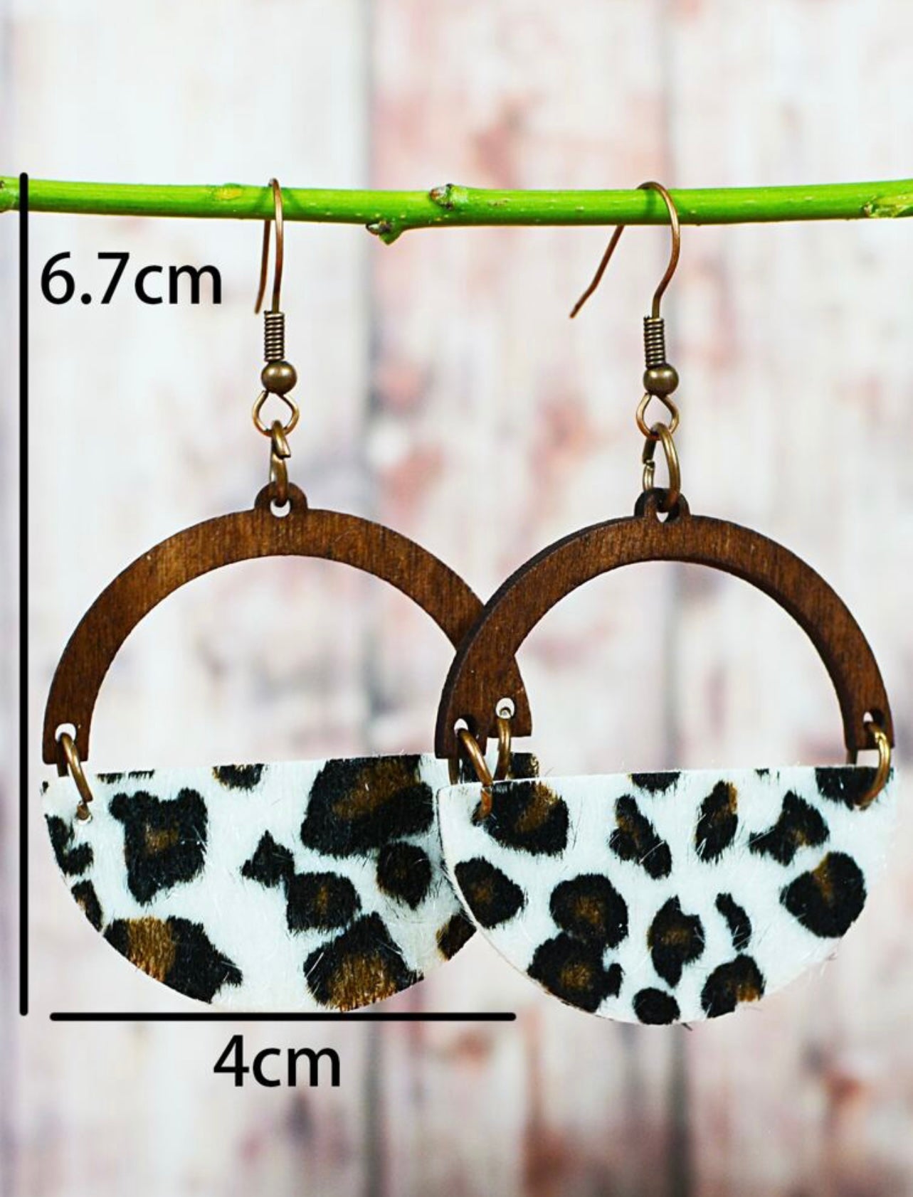 Leopard cowgirl earrings