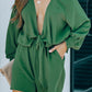 Tie Knot Puff Long Sleeve Romper