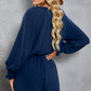 Tie Knot Puff Long Sleeve Romper