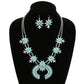 Flower Turquoise Squash Blossom Necklace