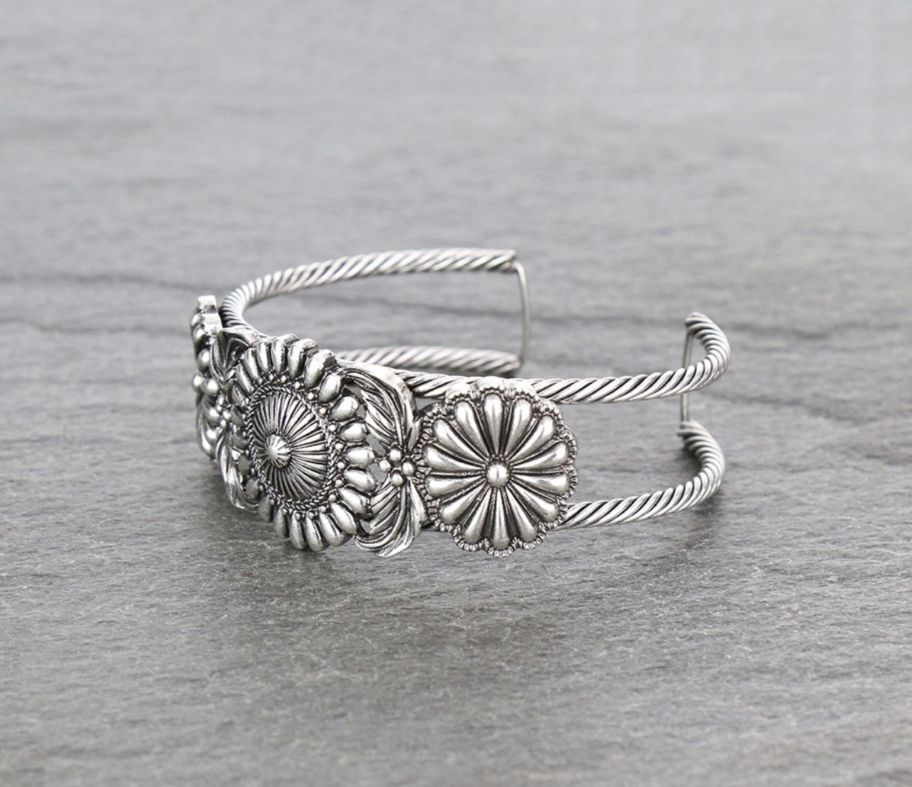 Slate Boho Cuff Bracelet