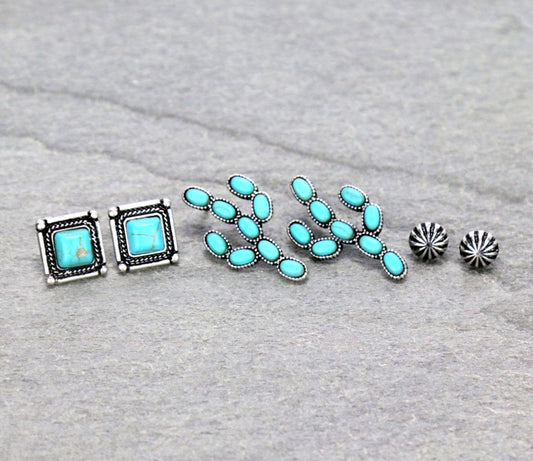 Turquoise Earring Set