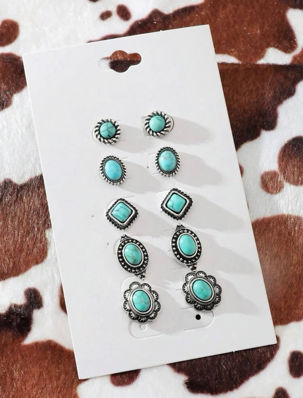 Set of 5 western earrings