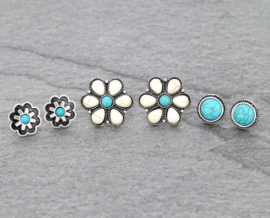 Turquoise Earring Set