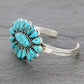 Flower Cuff Turquoise Bracelet