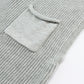 Gray Knitted V Neck Sweater and Casual Pants Set