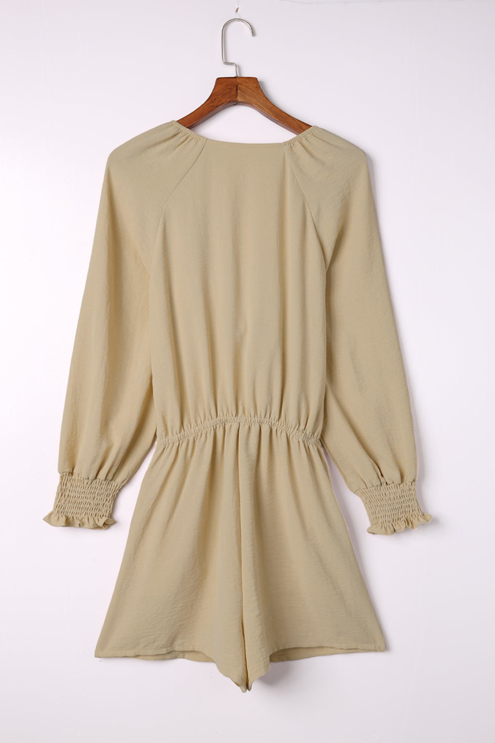 Tie Knot Puff Long Sleeve Romper